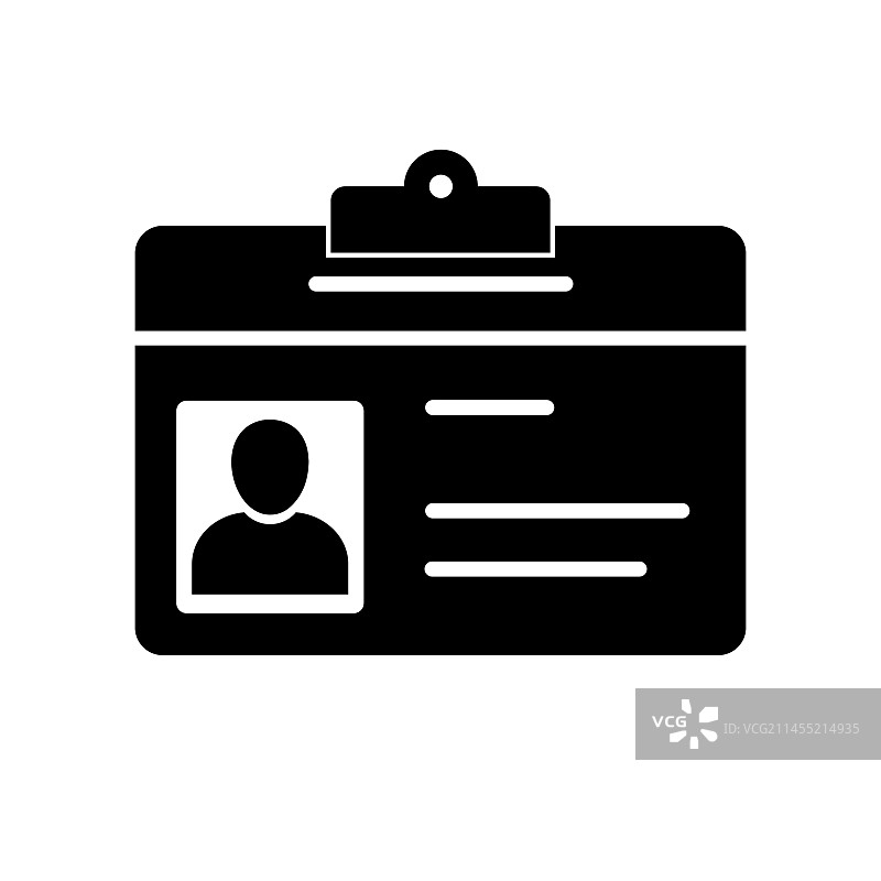 带驾驶证员工身份识别的ID卡图标图片素材