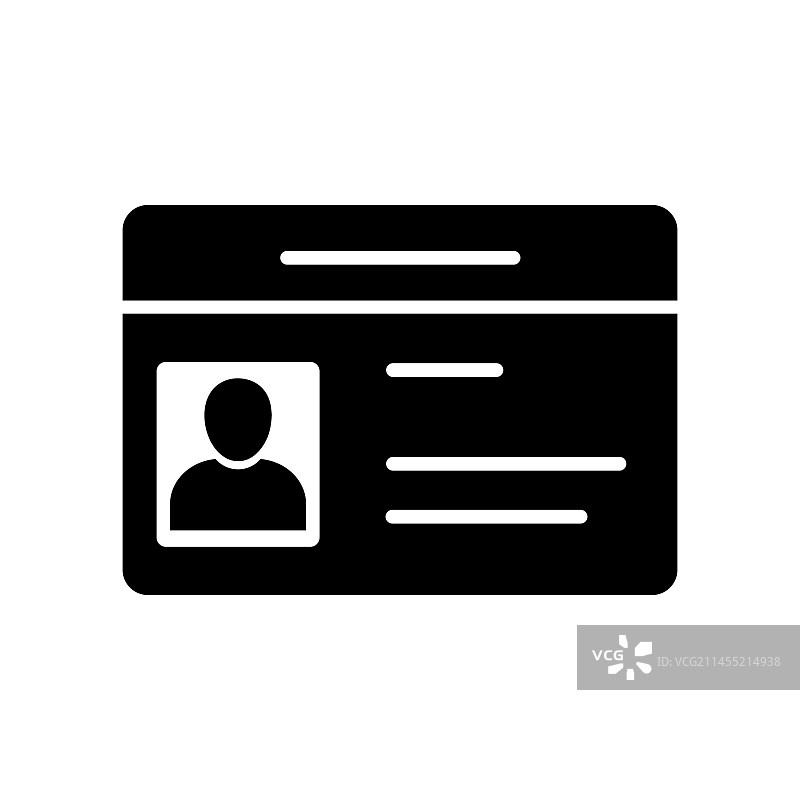 带驾驶证员工身份识别的ID卡图标图片素材