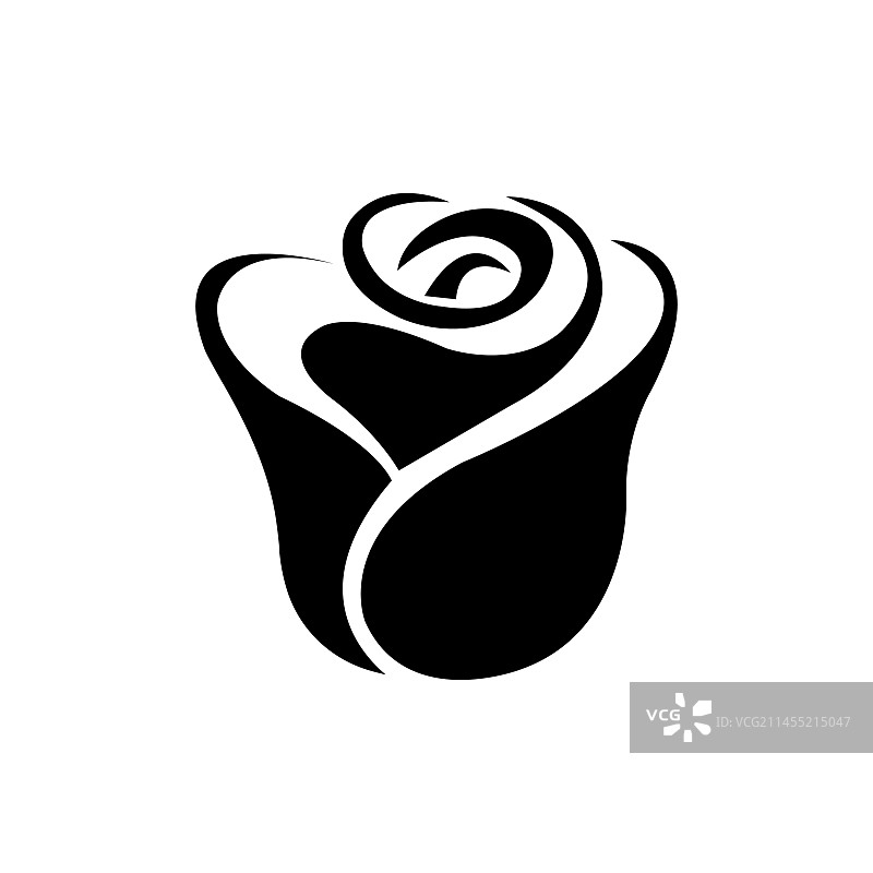 花卉自然概念郁金香抽象标志设计图片素材