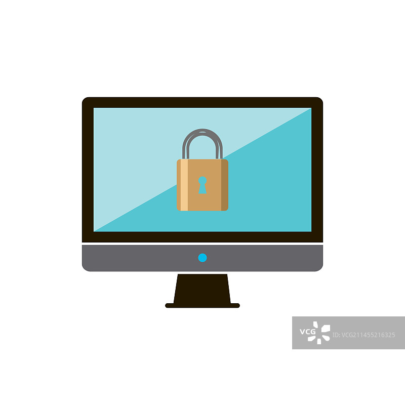 电脑锁图标logo设计元素图片素材