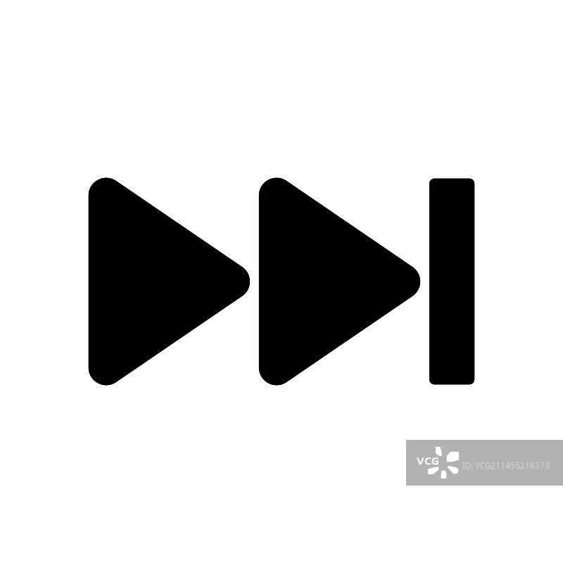 白色背景上的下一个音轨图标图片素材