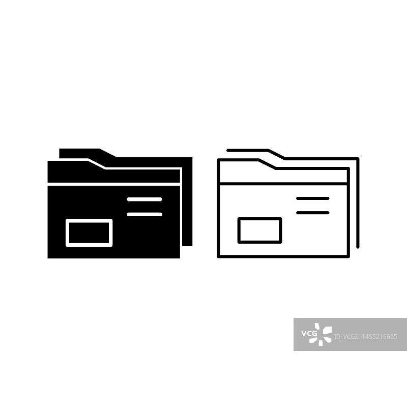 白色背景上的文件夹图标设计元素图片素材