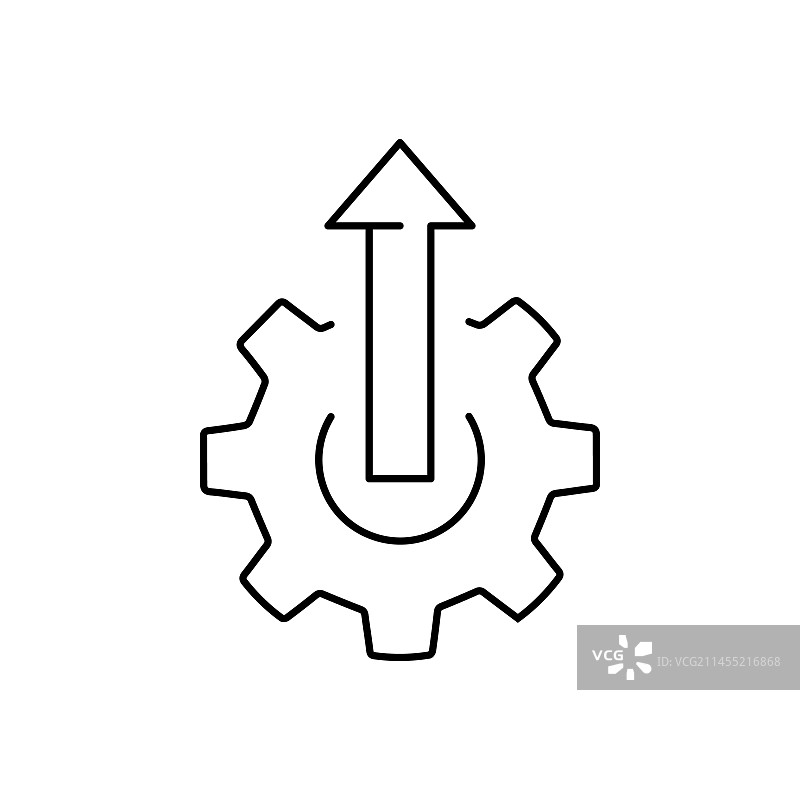 系统升级箭头齿轮图标图片素材