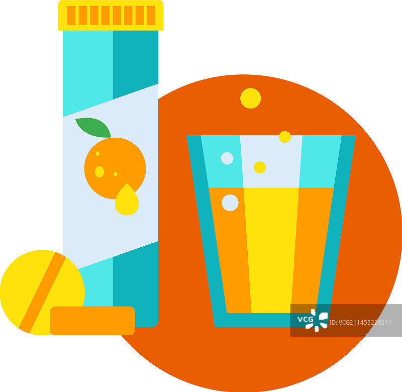 药丸形式的维生素C图标图片素材