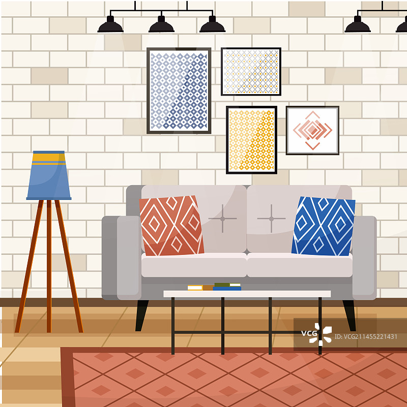 在家办公的家庭办公室空间展示图片素材