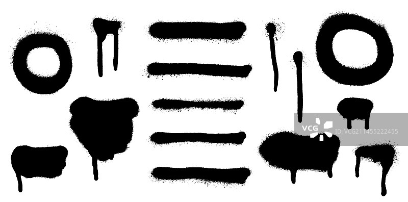 涂鸦喷绘banner套装图片素材