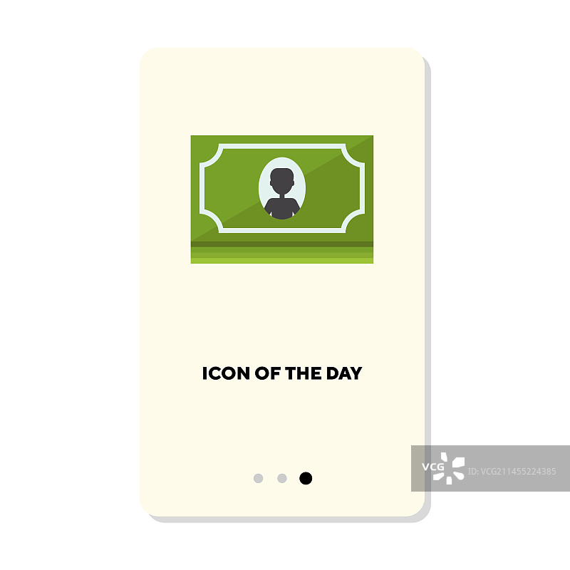 银行票据扁平风格图标图片素材