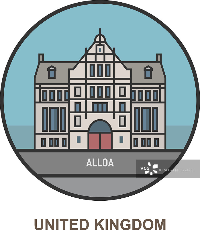 英国阿洛阿城镇地图图片素材