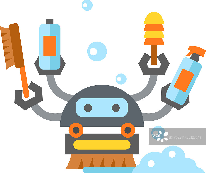 安卓女佣清洁房屋图标图片素材