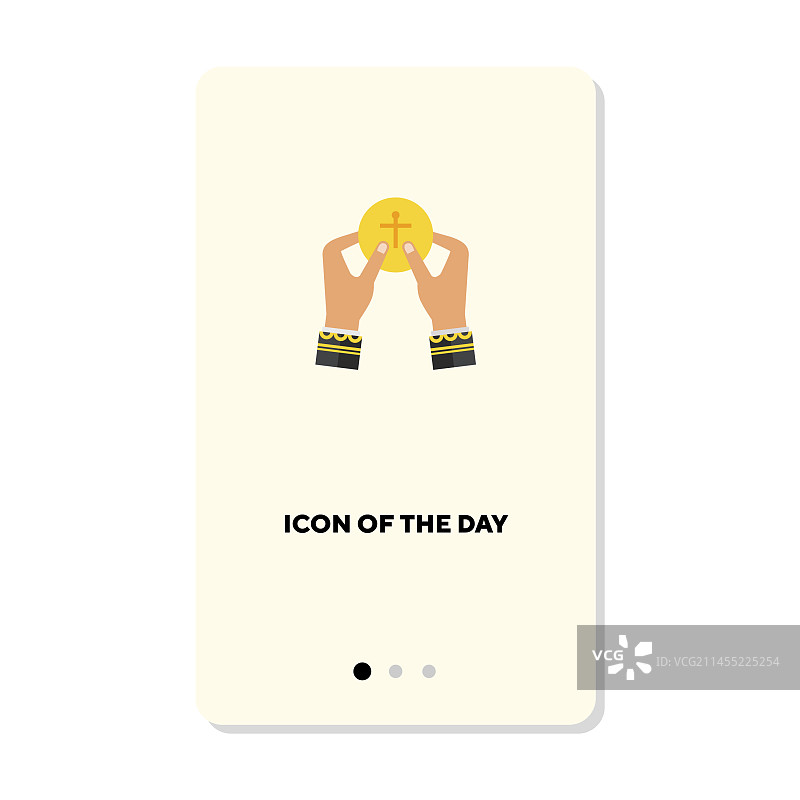 手持圣餐饼图片素材