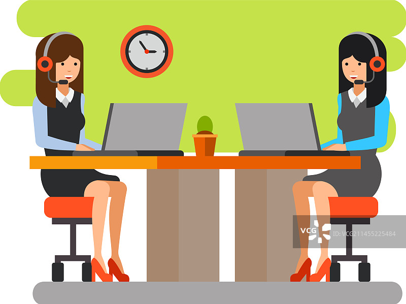 联络中心工作场所图标图片素材