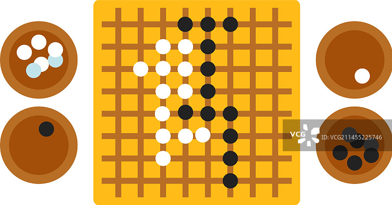 围棋棋盘与棋子图标图片素材