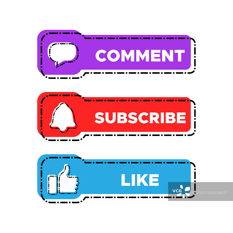 社交媒体元素设计图片素材