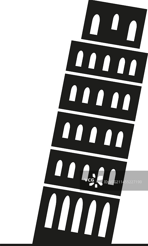 比萨斜塔图标图片素材