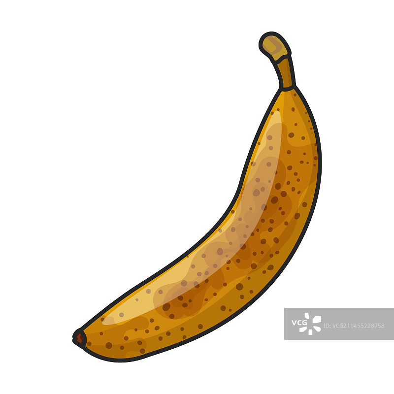 香蕉彩色图标，在白色背景上隔离图片素材
