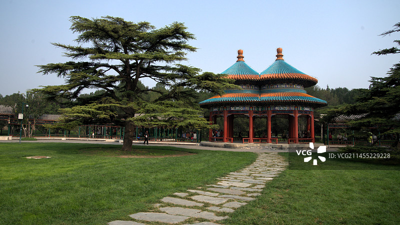 北京天坛公园双环万寿亭图片素材