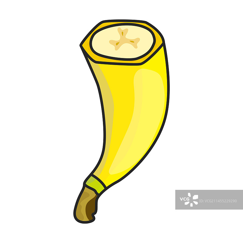 白色背景彩色香蕉图标图片素材