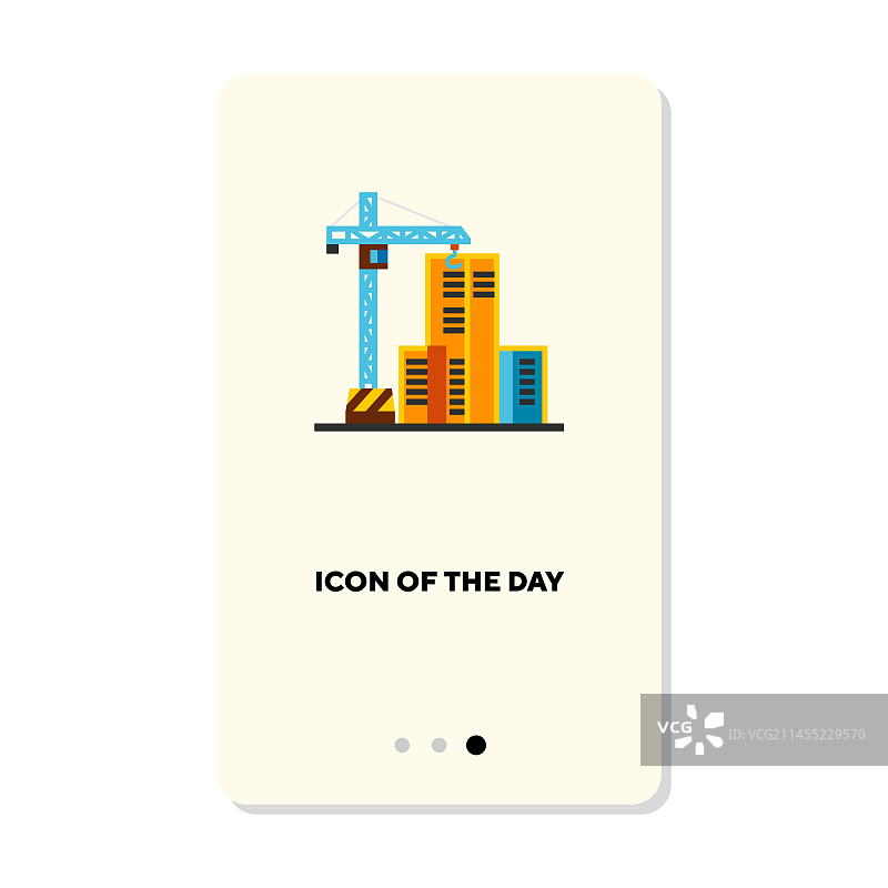 白色背景上的起重机建筑摩天大楼图片素材