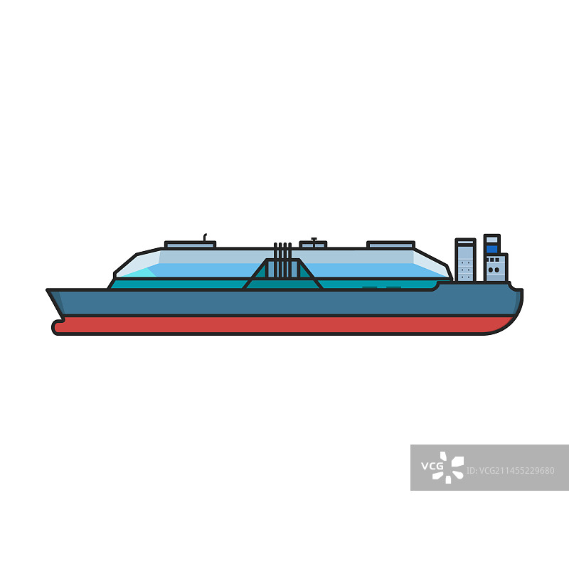 驳船彩色图标logo（白色背景）图片素材