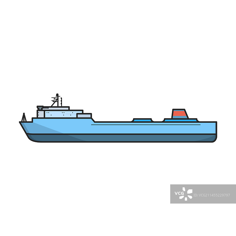 驳船图标，彩色隔离图标图片素材