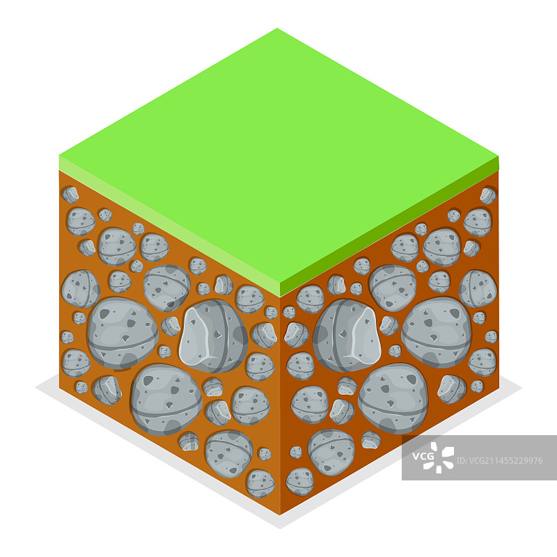 2.5D不同土壤扁平风格图片素材