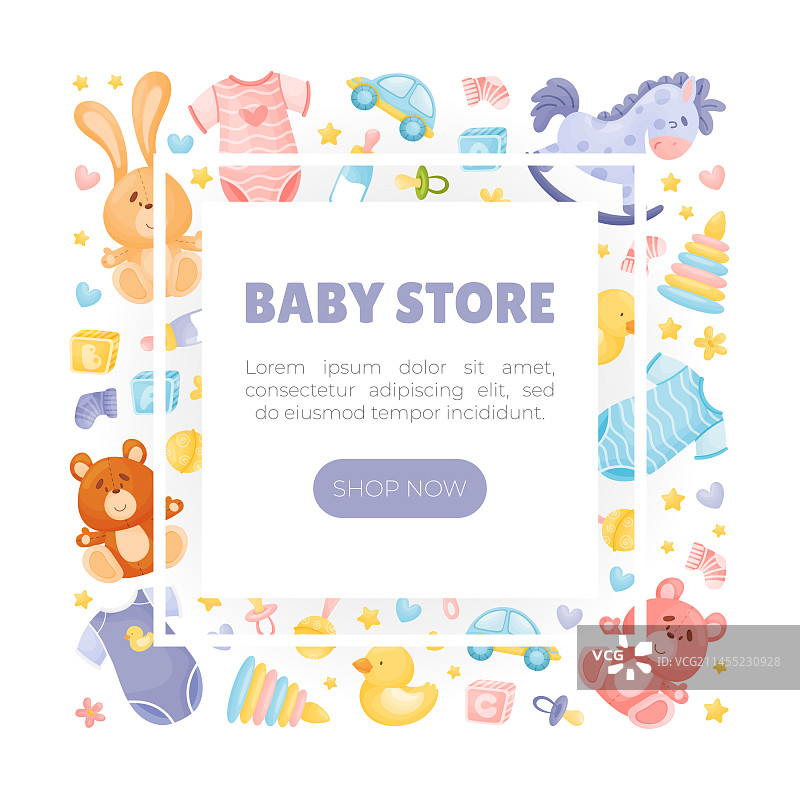 婴儿用品商店banner设计图片素材