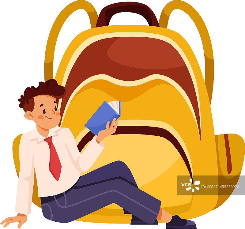 开学季：男孩学生角色设计图片素材