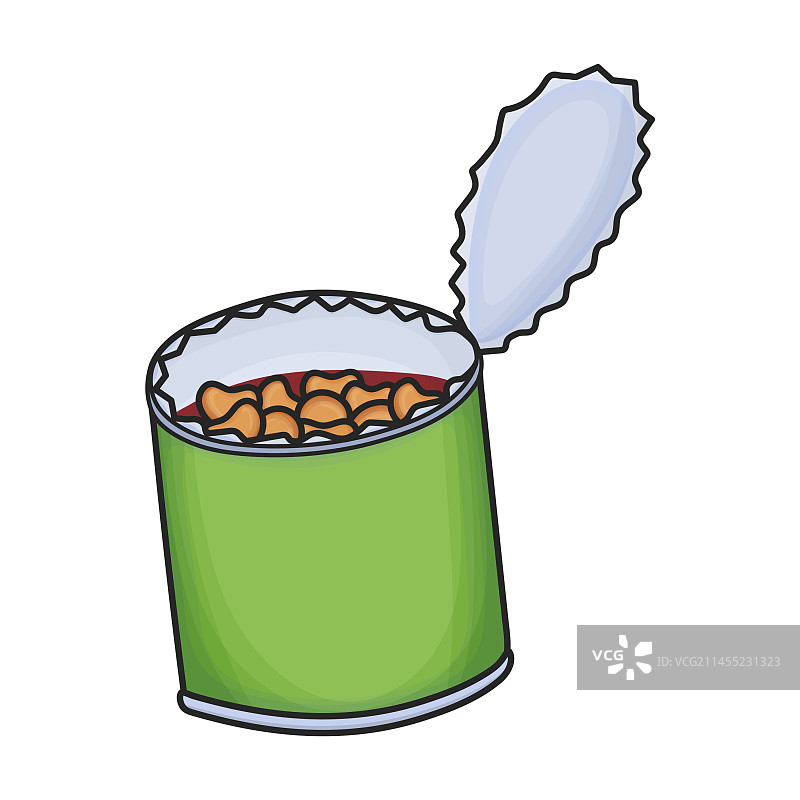 彩色豆子罐头图标图片素材