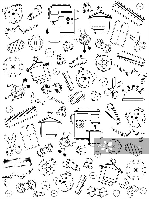 缝纫用具背景图片素材