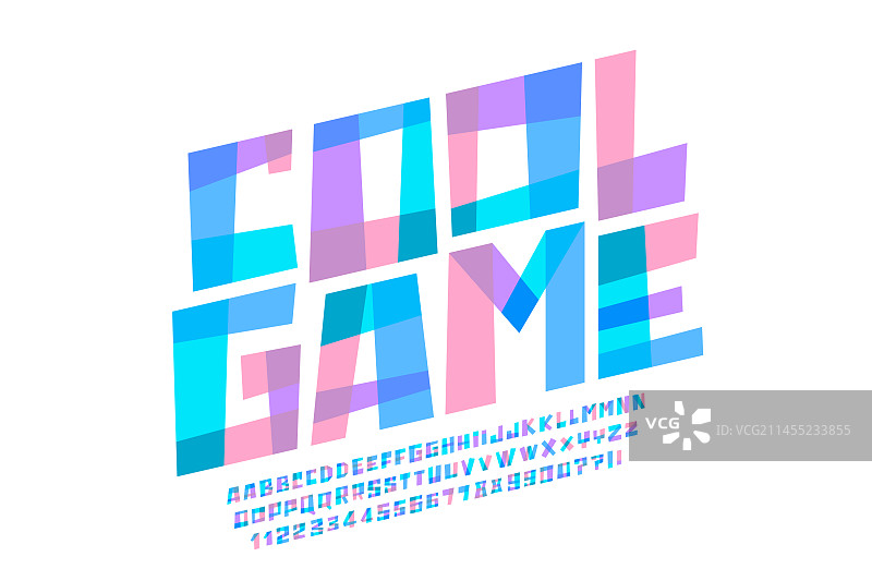 有趣的双重原创彩色字母设计图片素材