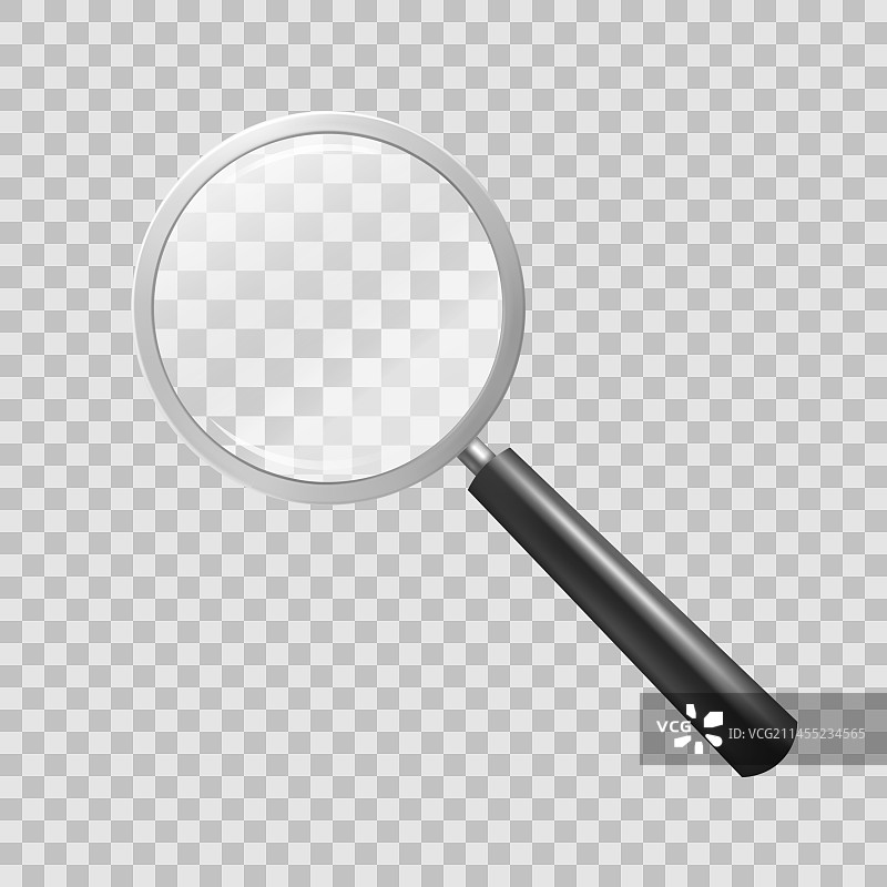 方格背景上的放大镜图片素材