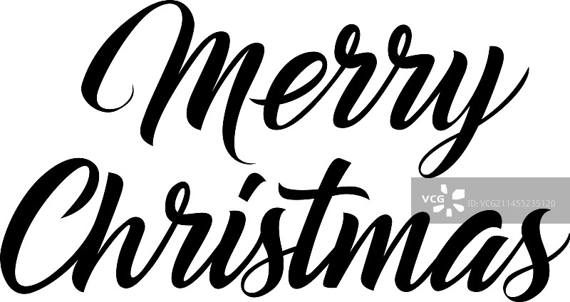 圣诞快乐手写字母图片素材