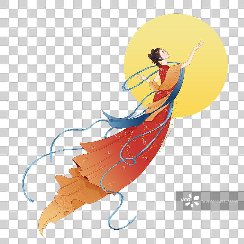 中秋节嫦娥奔月图片素材