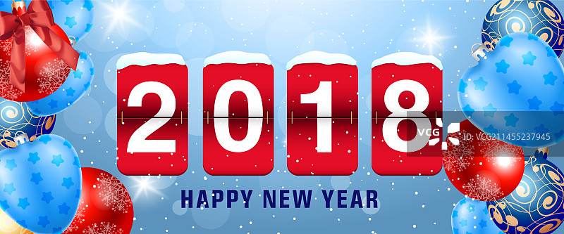 记分牌上的2018新年字样图片素材