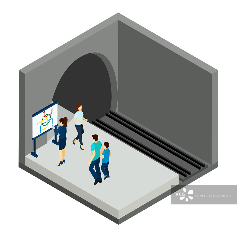 等待地铁列车图片素材