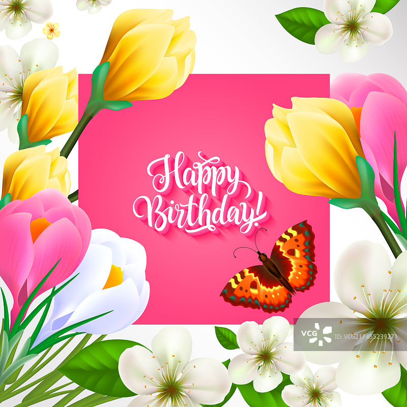 蝴蝶生日字母图片素材