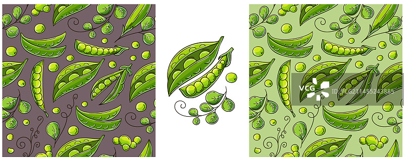 无缝图案颜色集手绘风格即可图片素材