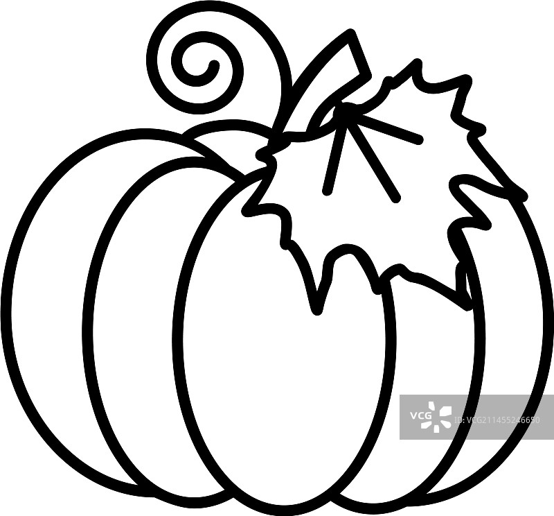 南瓜涂鸦南瓜线条轮廓图片素材
