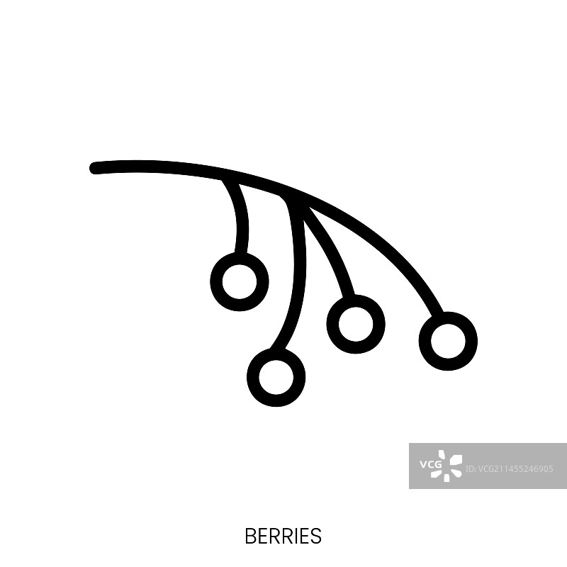 浆果图标线条艺术风格设计图片素材