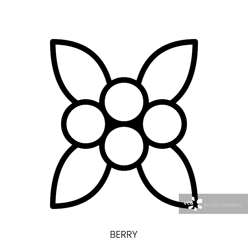 浆果图标线条艺术风格设计图片素材