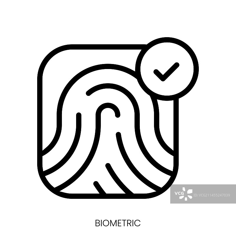 生物识别图标线条艺术设计图片素材