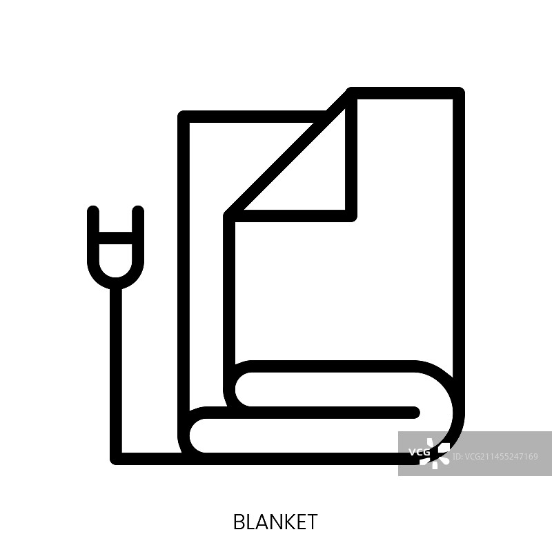 毛毯图标线条艺术设计图片素材