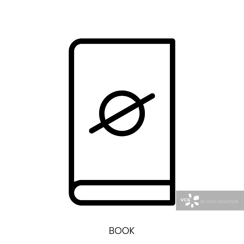 白色背景上的线性艺术风格图书图标图片素材