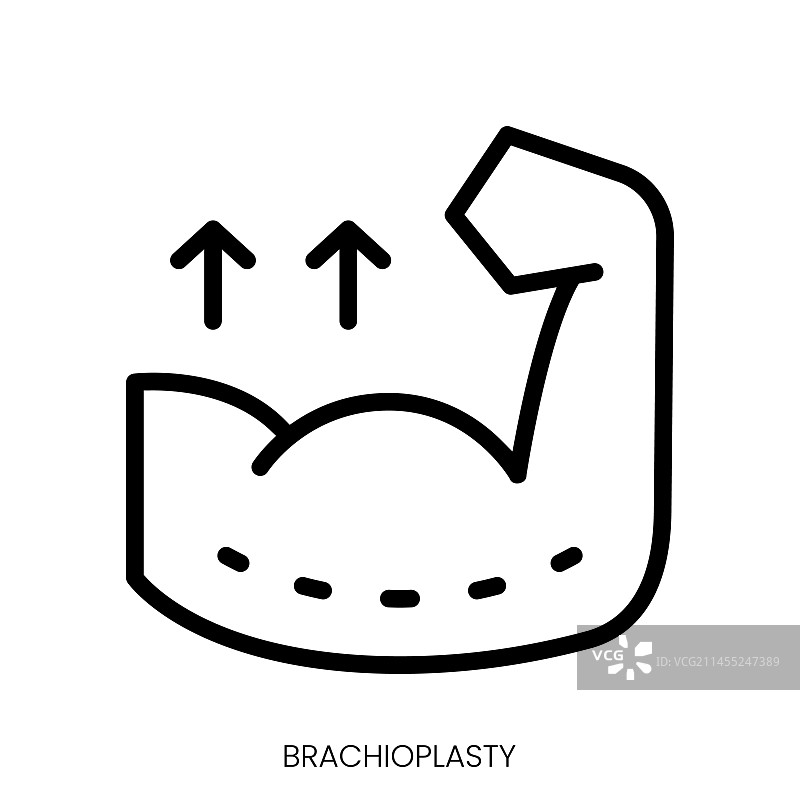 手臂整形图标线条艺术风格设计图片素材