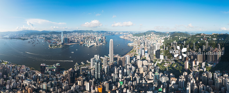 香港维多利亚港全景图片素材
