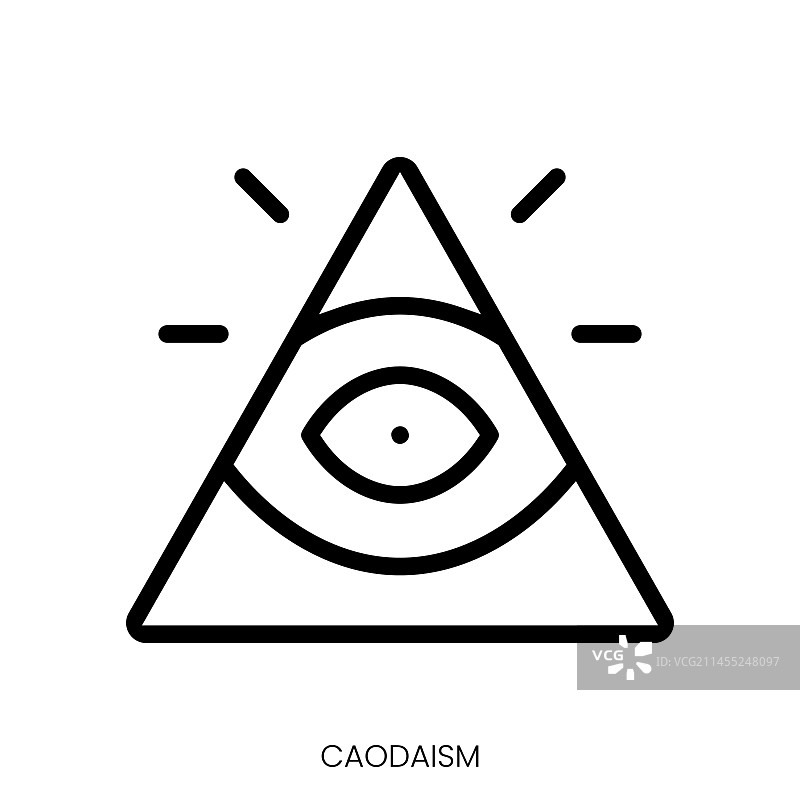 高台教图标线条艺术风格设计图片素材