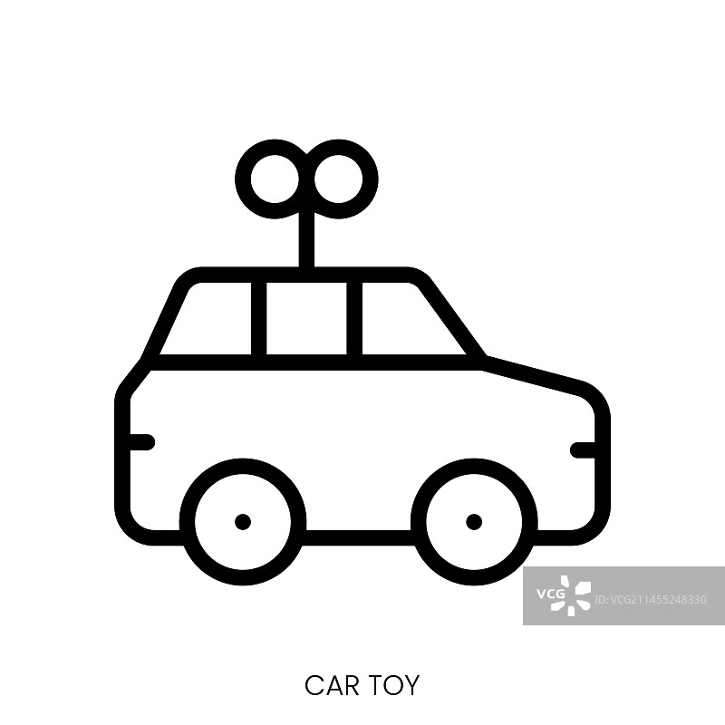 汽车玩具图标线条艺术设计图片素材