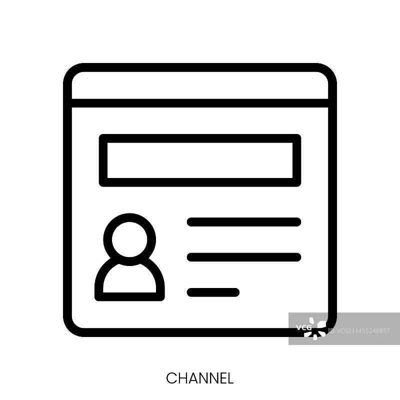 频道图标线条艺术风格设计图片素材