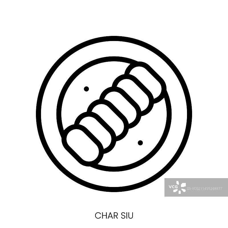 叉烧图标线条艺术风格设计图片素材