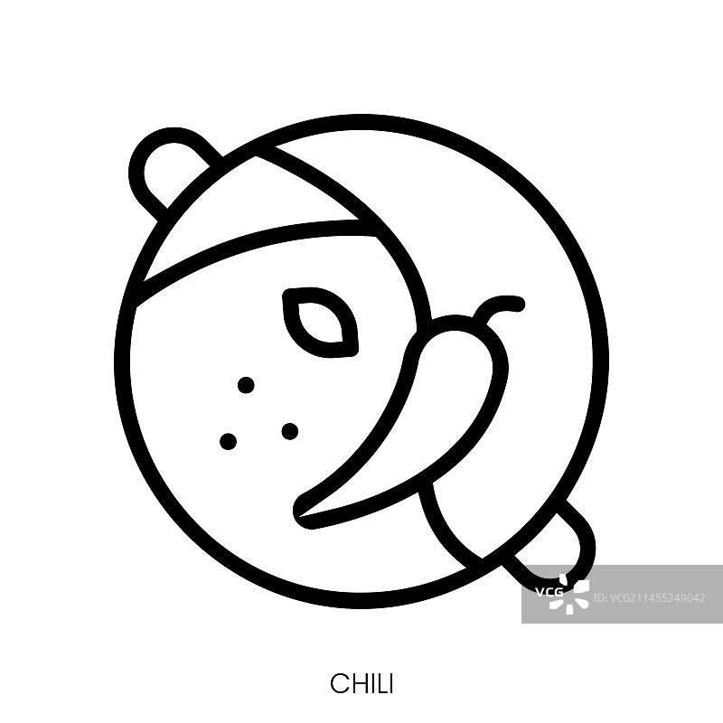辣椒线稿图标图片素材